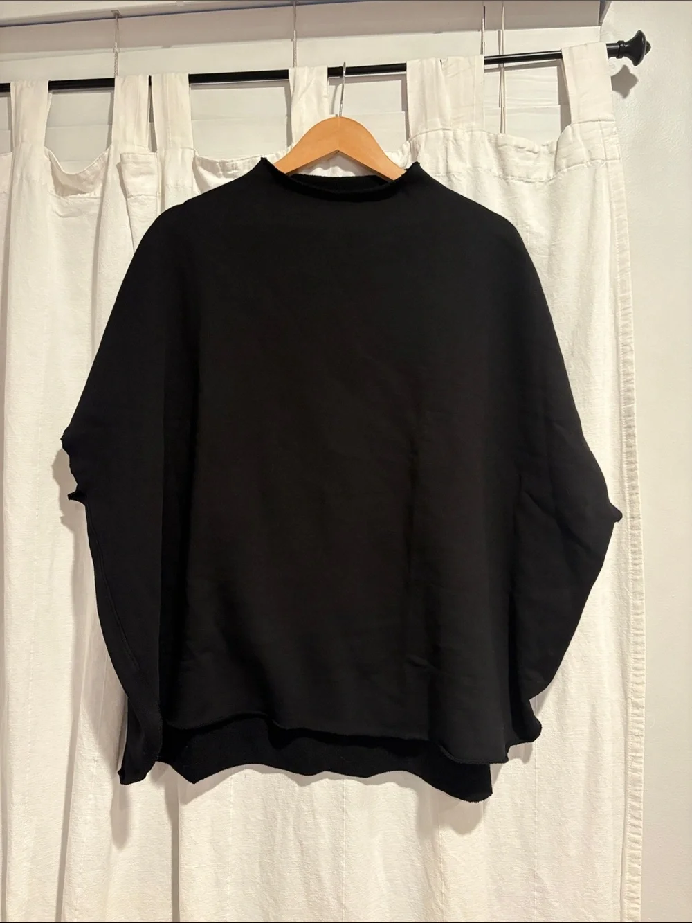 Frank & Eileen Audrey Funnel Neck Capelet O/S One Size Black Top Women’s Minimal - Picture 2 of 9